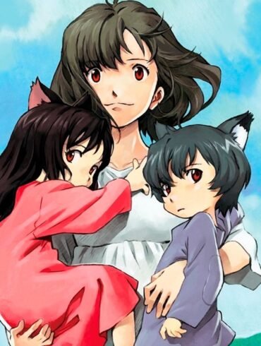 Capa da animação japonesa Crianças Lobo.