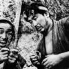 Chiaki Minoru, Kamatari Fujiwara em cena do filme A Fortaleza Escondida (1958).
